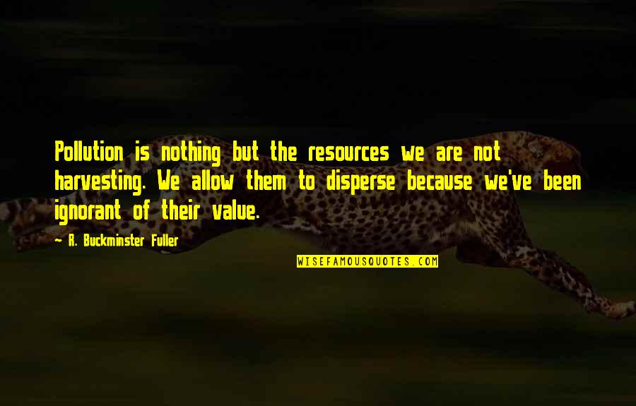 We Are Nothing Quotes By R. Buckminster Fuller: Pollution is nothing but the resources we are