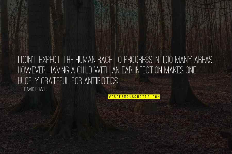 We Are One Race Quotes By David Bowie: I don't expect the human race to progress