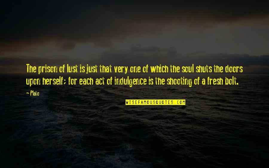 We Are One Soul Quotes By Plato: The prison of lust is just that very