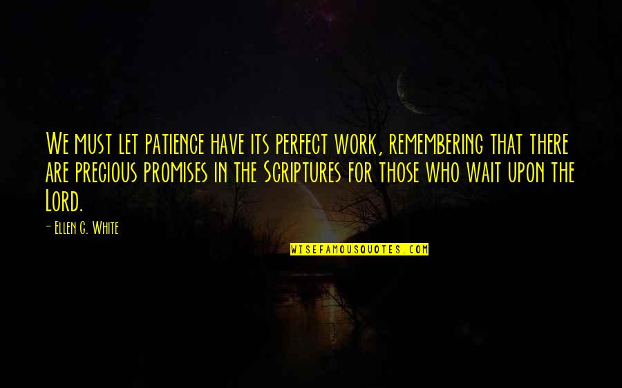 We Are Perfect Quotes By Ellen G. White: We must let patience have its perfect work, We Are Perfect Quotes By Ellen G. White: We must let patience have its perfect work,