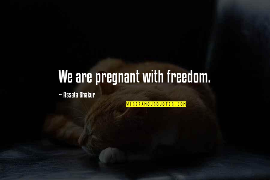 We Are Pregnant Quotes By Assata Shakur: We are pregnant with freedom. We Are Pregnant Quotes By Assata Shakur: We are pregnant with freedom.