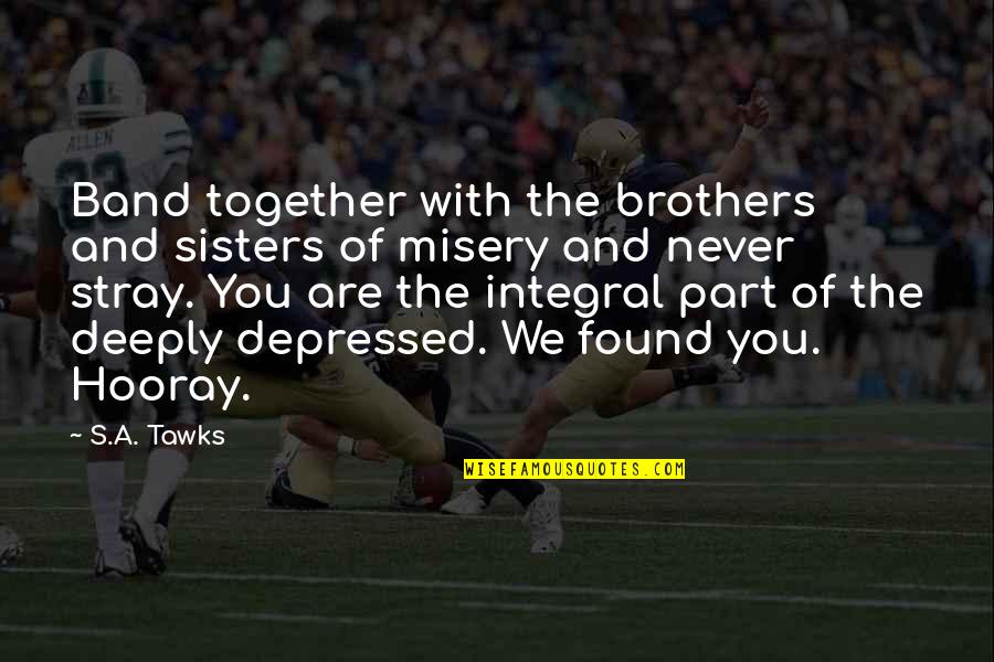 We Are Sisters Quotes By S.A. Tawks: Band together with the brothers and sisters of We Are Sisters Quotes By S.A. Tawks: Band together with the brothers and sisters of