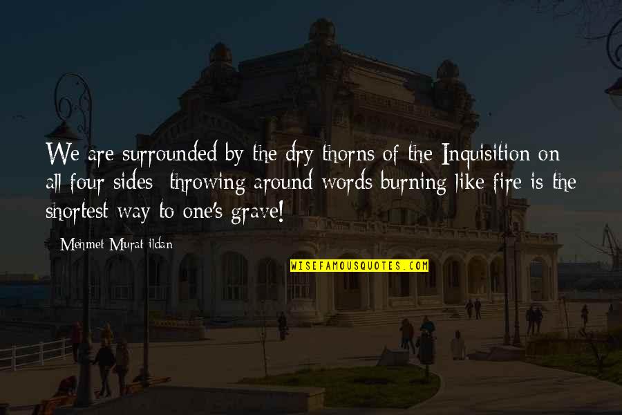 We Are Surrounded On All Sides Quotes By Mehmet Murat Ildan: We are surrounded by the dry thorns of