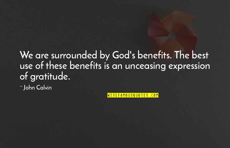 We Are Surrounded Quotes By John Calvin: We are surrounded by God's benefits. The best