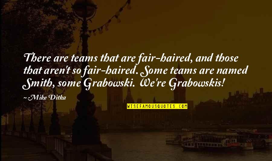 We Are Team Quotes By Mike Ditka: There are teams that are fair-haired, and those