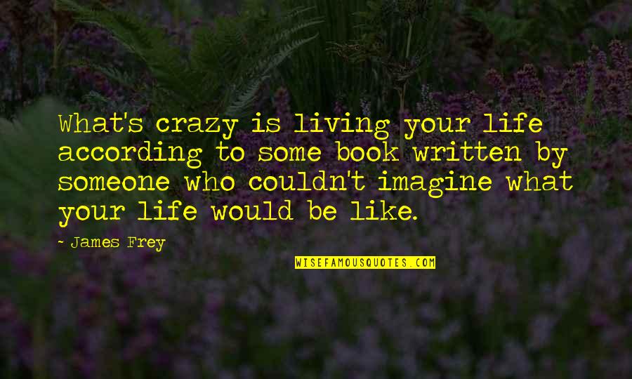 We Are The Best Couple In The World Quotes By James Frey: What's crazy is living your life according to We Are The Best Couple In The World Quotes By James Frey: What's crazy is living your life according to