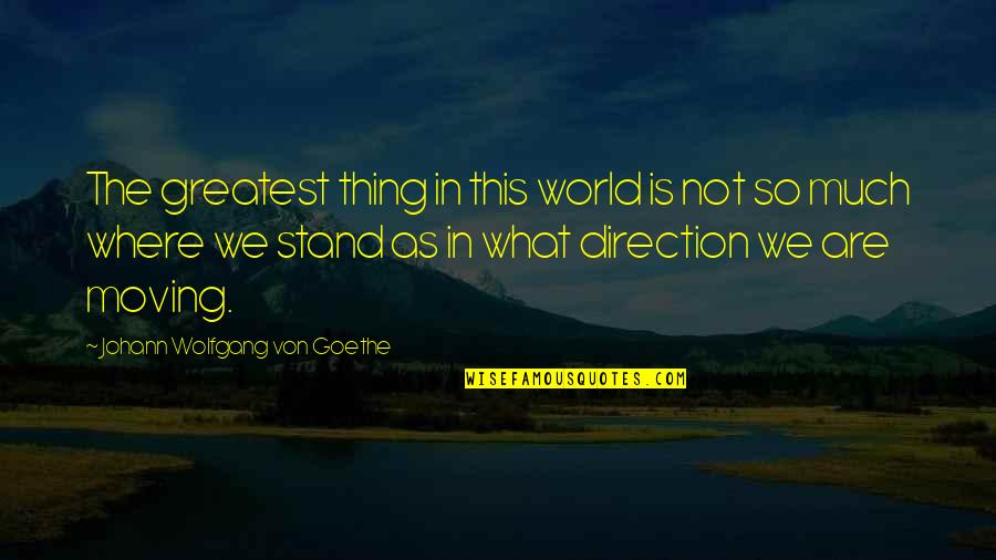 We Are The World Quotes By Johann Wolfgang Von Goethe: The greatest thing in this world is not