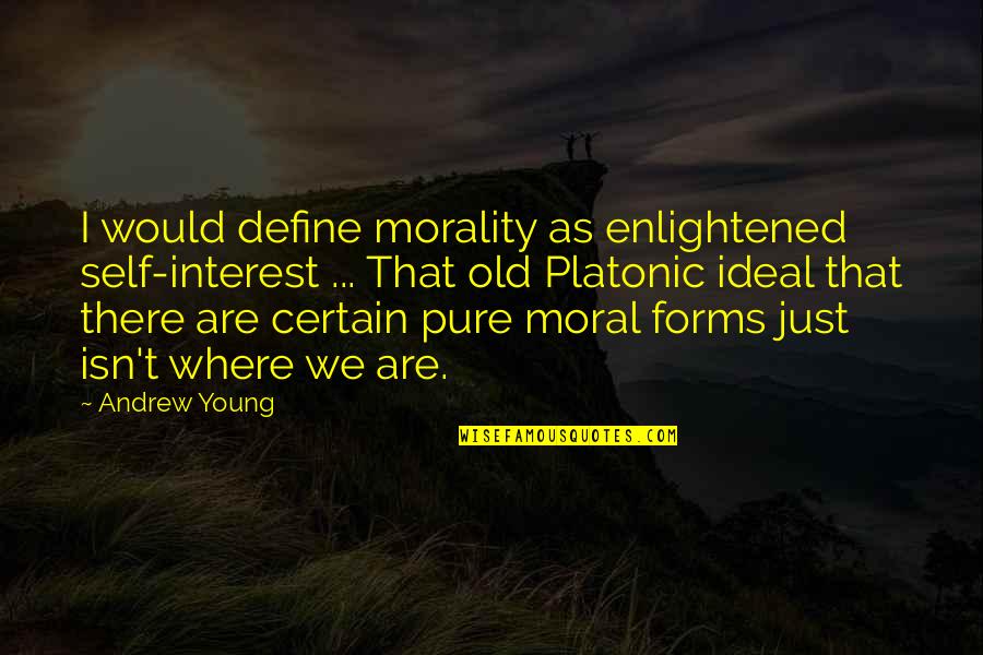 We Are Young Quotes By Andrew Young: I would define morality as enlightened self-interest ...