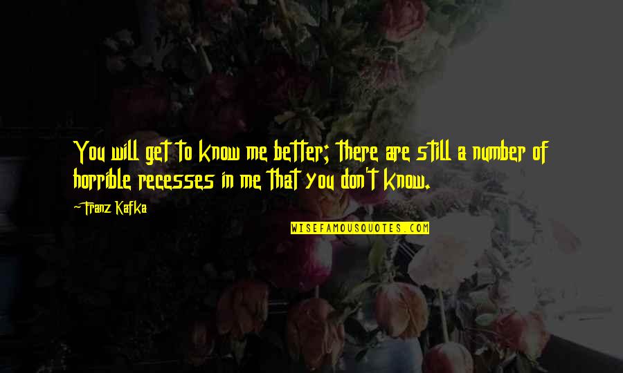 We Came So Far Quotes By Franz Kafka: You will get to know me better; there