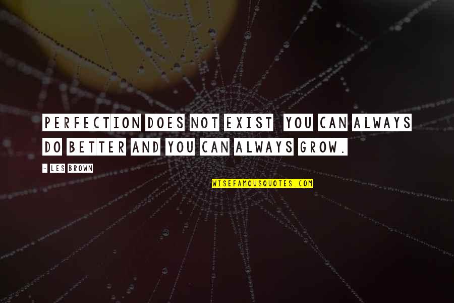 We Can Always Do Better Quotes By Les Brown: Perfection does not exist you can always do