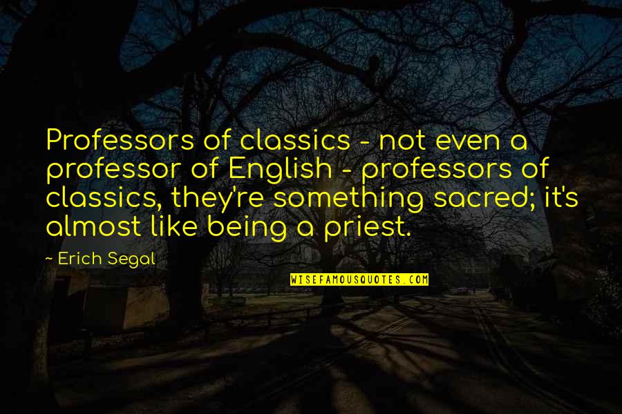 We Can Be Silly Together Quotes By Erich Segal: Professors of classics - not even a professor