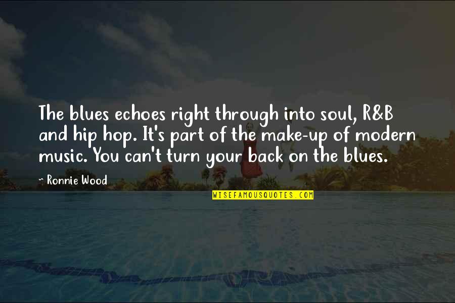 We Can Make It Through Quotes By Ronnie Wood: The blues echoes right through into soul, R&B