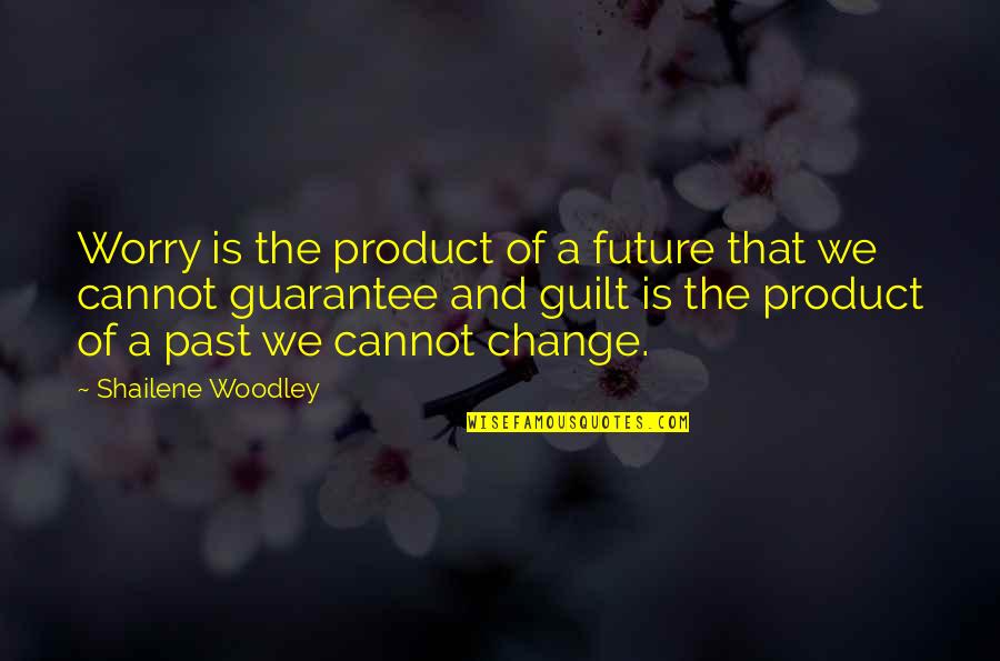 We Cannot Change Past Quotes By Shailene Woodley: Worry is the product of a future that
