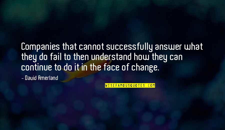 We Cannot Fail Quotes By David Amerland: Companies that cannot successfully answer what they do