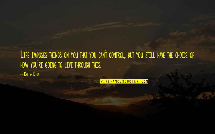 We Can't Control Life Quotes By Celine Dion: Life imposes things on you that you can't