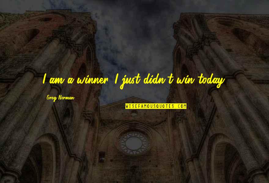 We Didn't Win Quotes By Greg Norman: I am a winner. I just didn't win