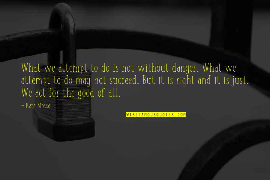 We Do Good Quotes By Kate Mosse: What we attempt to do is not without We Do Good Quotes By Kate Mosse: What we attempt to do is not without