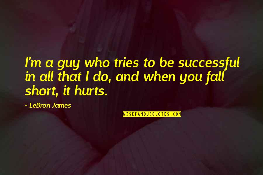 We Fall Short Quotes By LeBron James: I'm a guy who tries to be successful We Fall Short Quotes By LeBron James: I'm a guy who tries to be successful