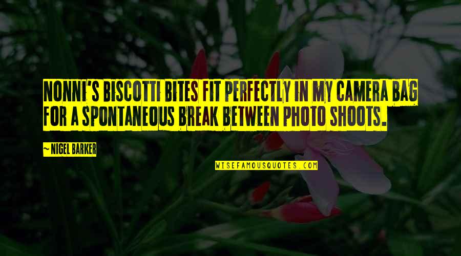 We Fit Perfectly Quotes By Nigel Barker: Nonni's Biscotti Bites fit perfectly in my camera