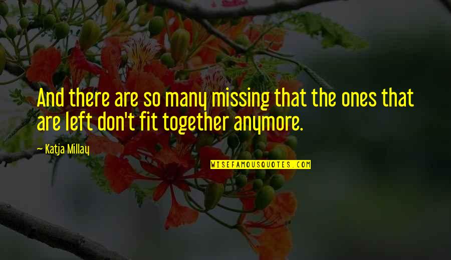 We Fit Together Quotes By Katja Millay: And there are so many missing that the