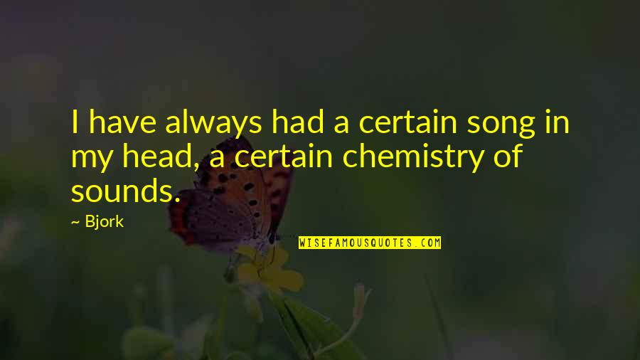 We Have Chemistry Quotes By Bjork: I have always had a certain song in