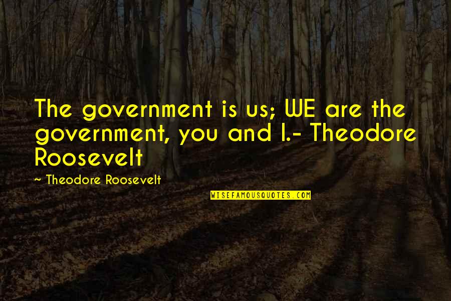 We Have So Many Memories Together Quotes By Theodore Roosevelt: The government is us; WE are the government,