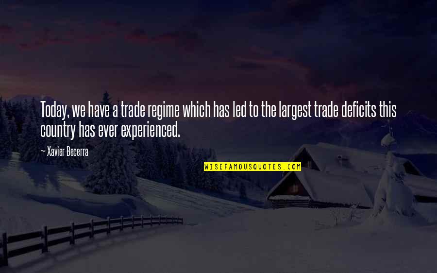 We Have Today Quotes By Xavier Becerra: Today, we have a trade regime which has