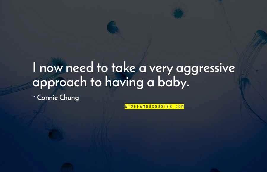 We Having A Baby Quotes By Connie Chung: I now need to take a very aggressive