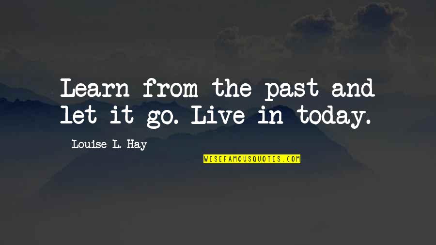 We Learn From The Past Quotes By Louise L. Hay: Learn from the past and let it go.