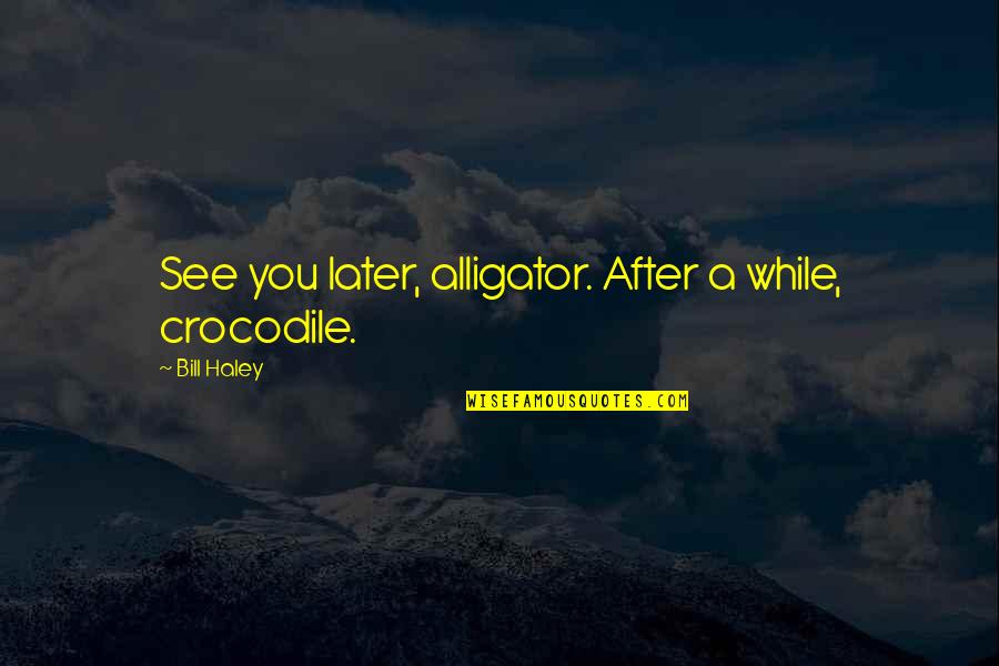 We Live And Learn From Our Mistakes Quotes By Bill Haley: See you later, alligator. After a while, crocodile.