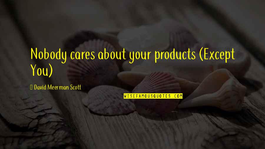 We Live In A Fake World Quotes By David Meerman Scott: Nobody cares about your products (Except You) We Live In A Fake World Quotes By David Meerman Scott: Nobody cares about your products (Except You)