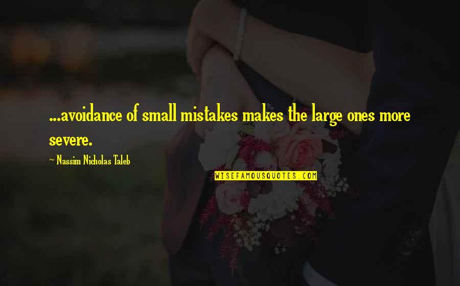 We Ll Always Have Summer Quotes By Nassim Nicholas Taleb: ...avoidance of small mistakes makes the large ones