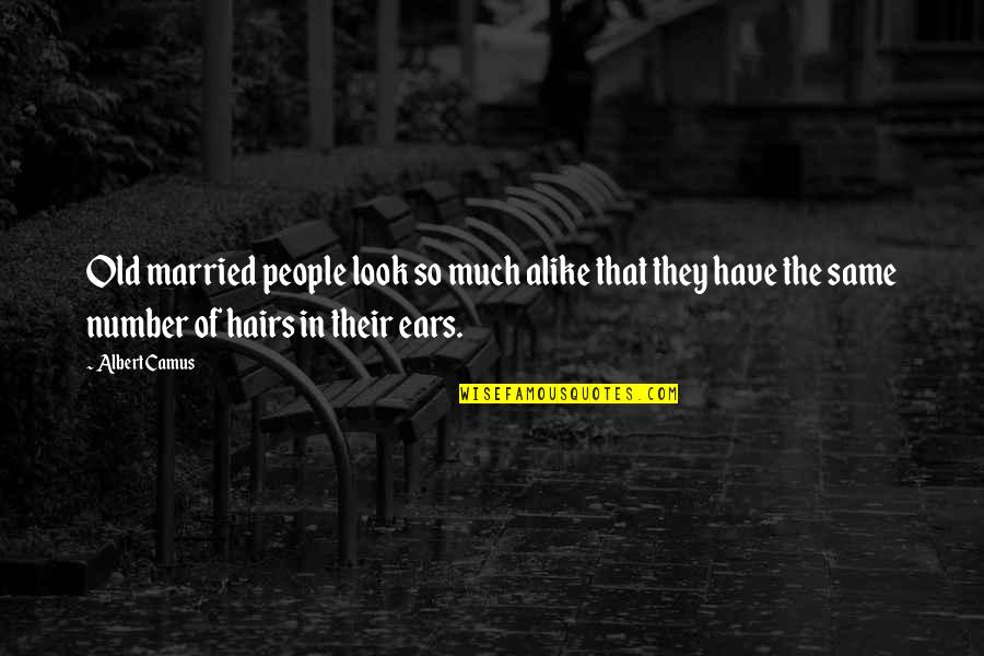 We Look Alike Quotes By Albert Camus: Old married people look so much alike that