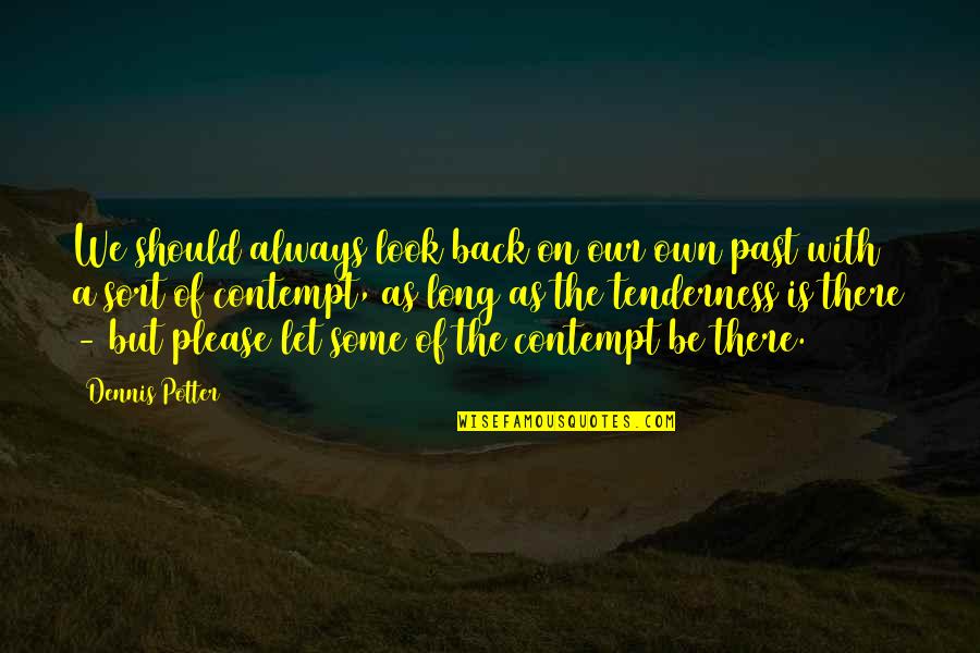 We Look Back Quotes By Dennis Potter: We should always look back on our own