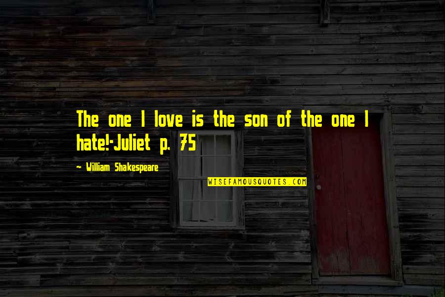 We Love Our Son Quotes By William Shakespeare: The one I love is the son of