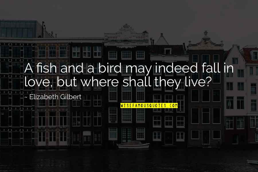 We May Fall Quotes By Elizabeth Gilbert: A fish and a bird may indeed fall We May Fall Quotes By Elizabeth Gilbert: A fish and a bird may indeed fall