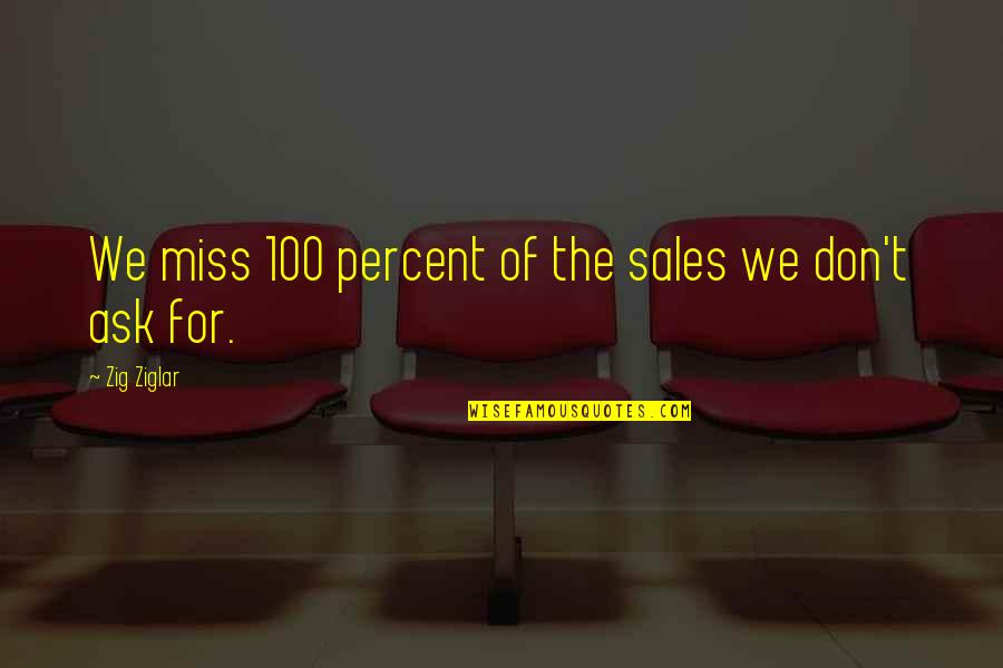 We Miss Quotes By Zig Ziglar: We miss 100 percent of the sales we We Miss Quotes By Zig Ziglar: We miss 100 percent of the sales we