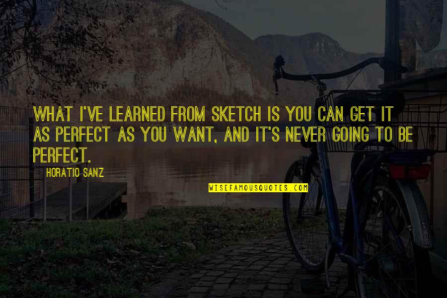We Never Get What We Want Quotes By Horatio Sanz: What I've learned from sketch is you can We Never Get What We Want Quotes By Horatio Sanz: What I've learned from sketch is you can