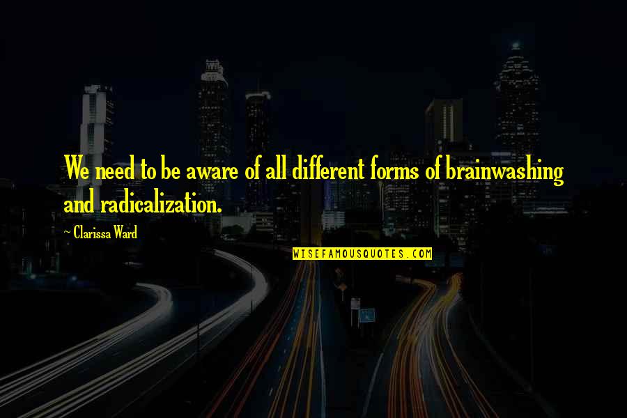 We Quotes By Clarissa Ward: We need to be aware of all different