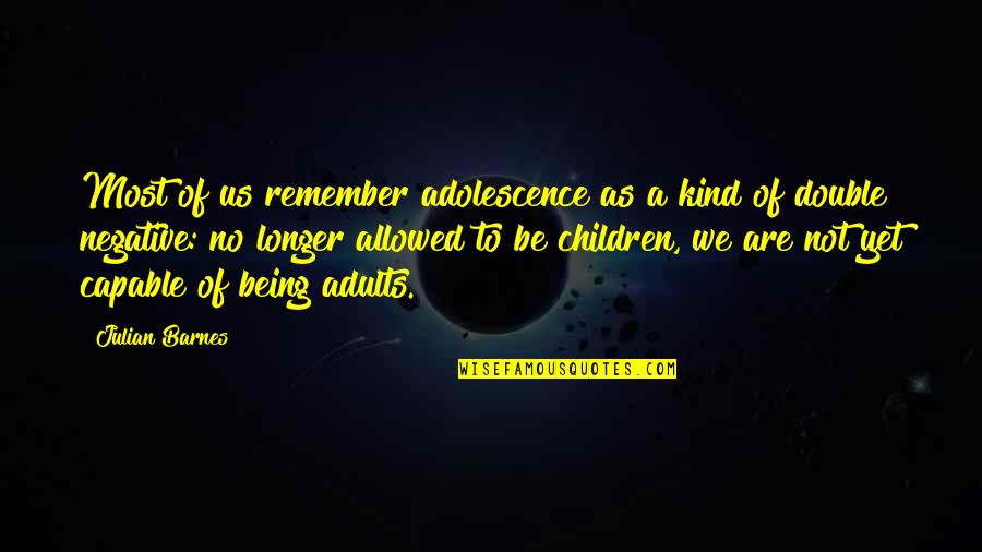 We Remember Quotes By Julian Barnes: Most of us remember adolescence as a kind We Remember Quotes By Julian Barnes: Most of us remember adolescence as a kind