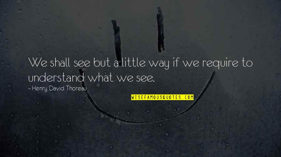 We Shall See Quotes By Henry David Thoreau: We shall see but a little way if We Shall See Quotes By Henry David Thoreau: We shall see but a little way if