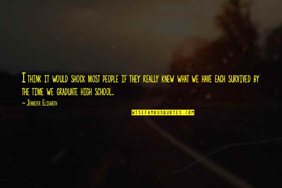 We Survived Quotes By Jennifer Elisabeth: I think it would shock most people if We Survived Quotes By Jennifer Elisabeth: I think it would shock most people if
