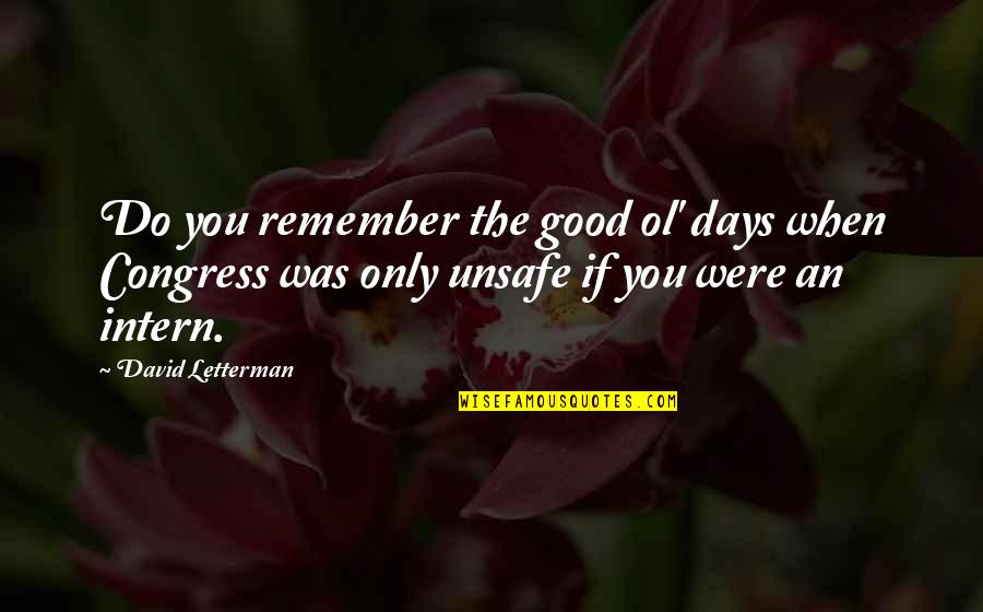 We Went Through Alot Together Quotes By David Letterman: Do you remember the good ol' days when