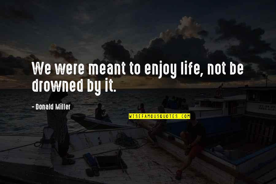 We Were Not Meant To Be Quotes By Donald Miller: We were meant to enjoy life, not be