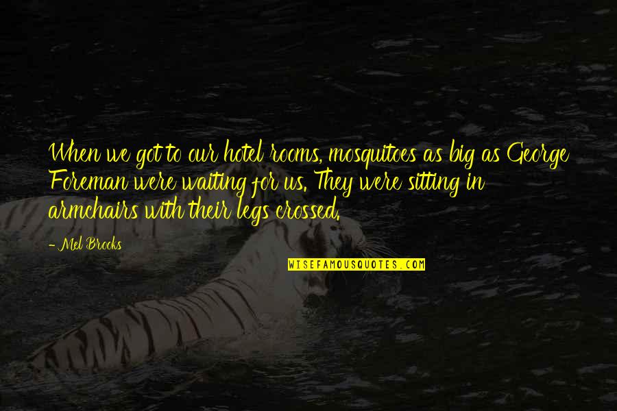 We Were Waiting Quotes By Mel Brooks: When we got to our hotel rooms, mosquitoes We Were Waiting Quotes By Mel Brooks: When we got to our hotel rooms, mosquitoes