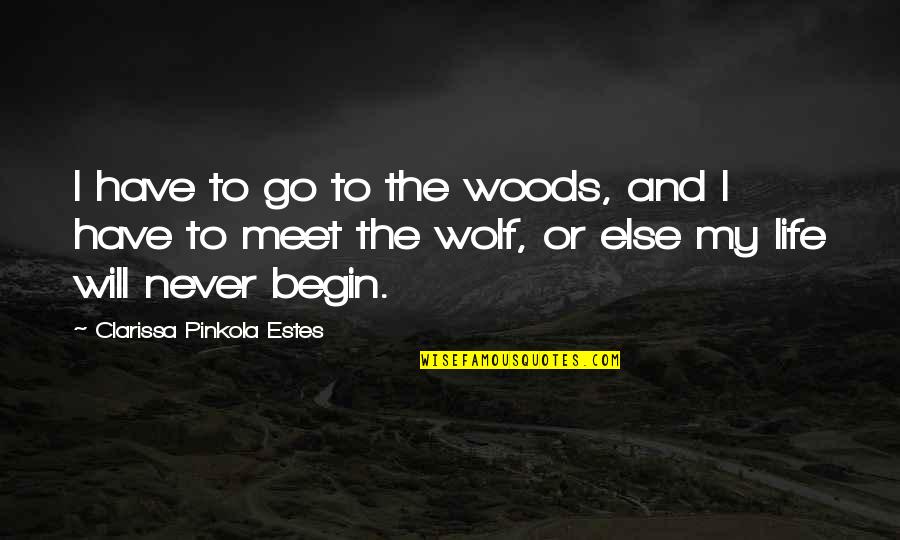 We Will Never Meet Quotes By Clarissa Pinkola Estes: I have to go to the woods, and We Will Never Meet Quotes By Clarissa Pinkola Estes: I have to go to the woods, and