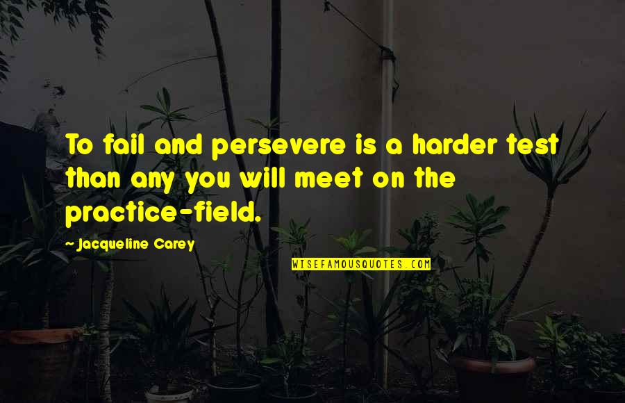 We Will Persevere Quotes By Jacqueline Carey: To fail and persevere is a harder test We Will Persevere Quotes By Jacqueline Carey: To fail and persevere is a harder test