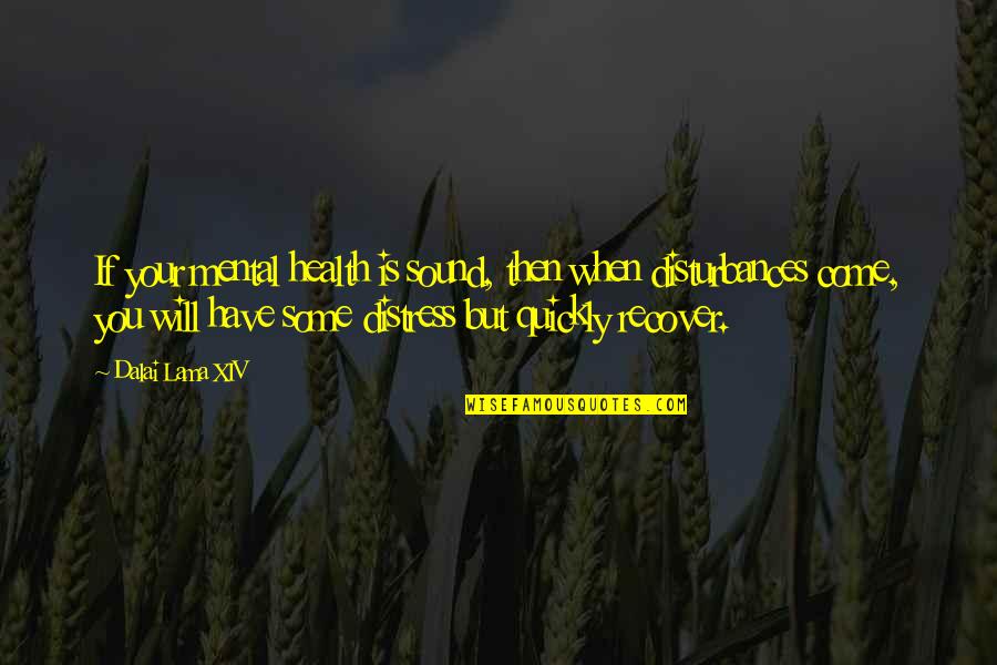 We Will Recover Quotes By Dalai Lama XIV: If your mental health is sound, then when We Will Recover Quotes By Dalai Lama XIV: If your mental health is sound, then when