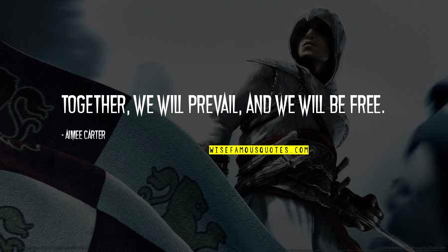 We Will Together Quotes By Aimee Carter: Together, we will prevail, and we will be