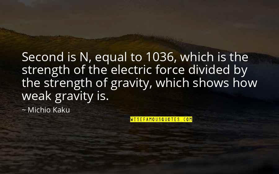 Weak By Quotes By Michio Kaku: Second is N, equal to 1036, which is